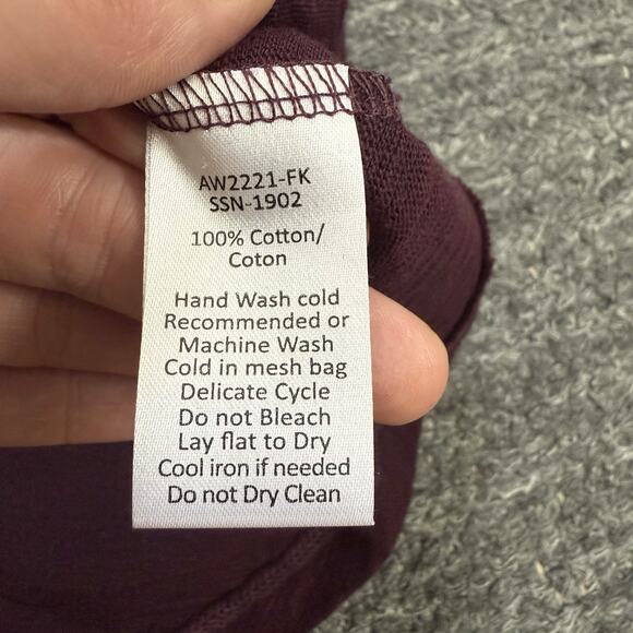 ATM Anthony Thomas Melillo Dress Women Medium Red Long Sleeve T-Shirt Peru - Picture 7 of 8